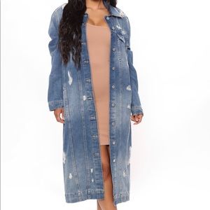 Long jean jacket